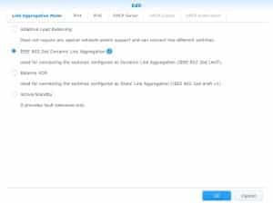 Link aggregation Synology